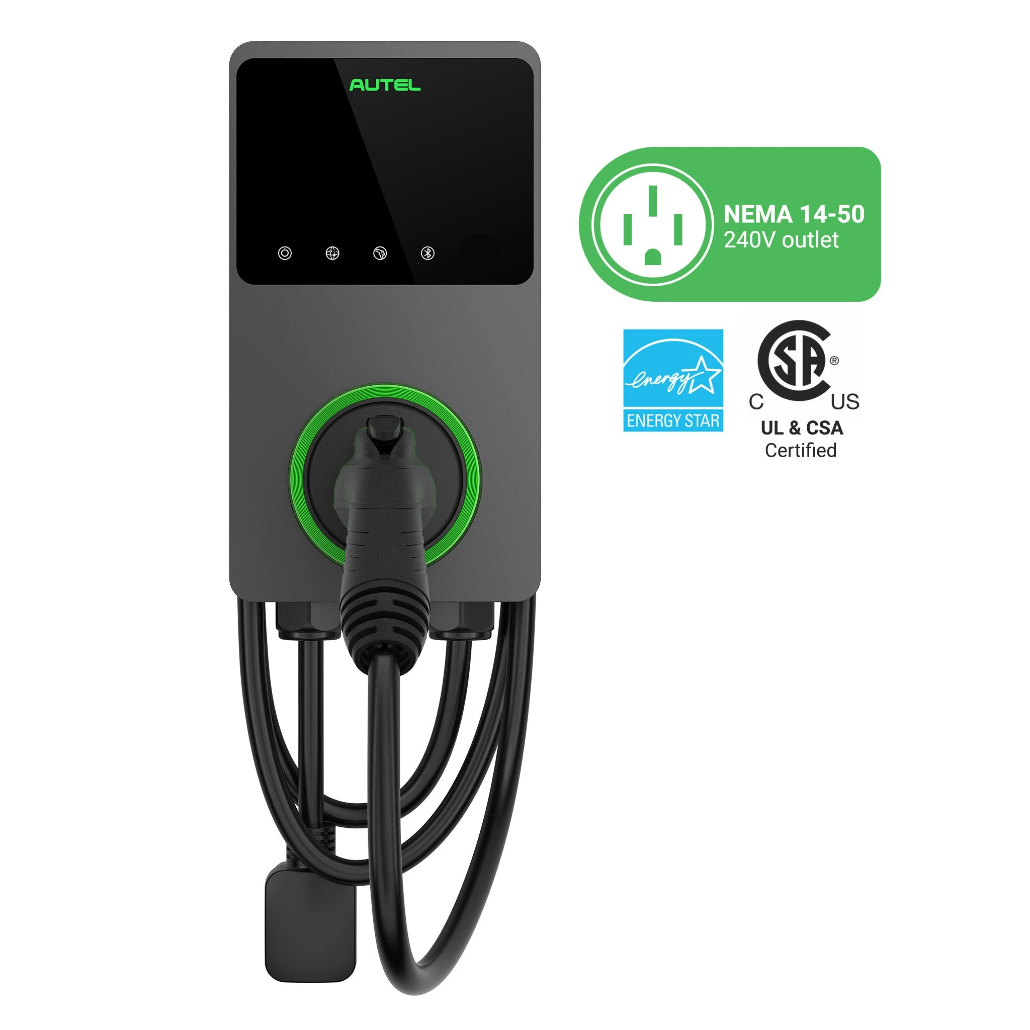 MaxiCharger AC Elite Home 40A - NEMA 14-50 - Portapistola integrado