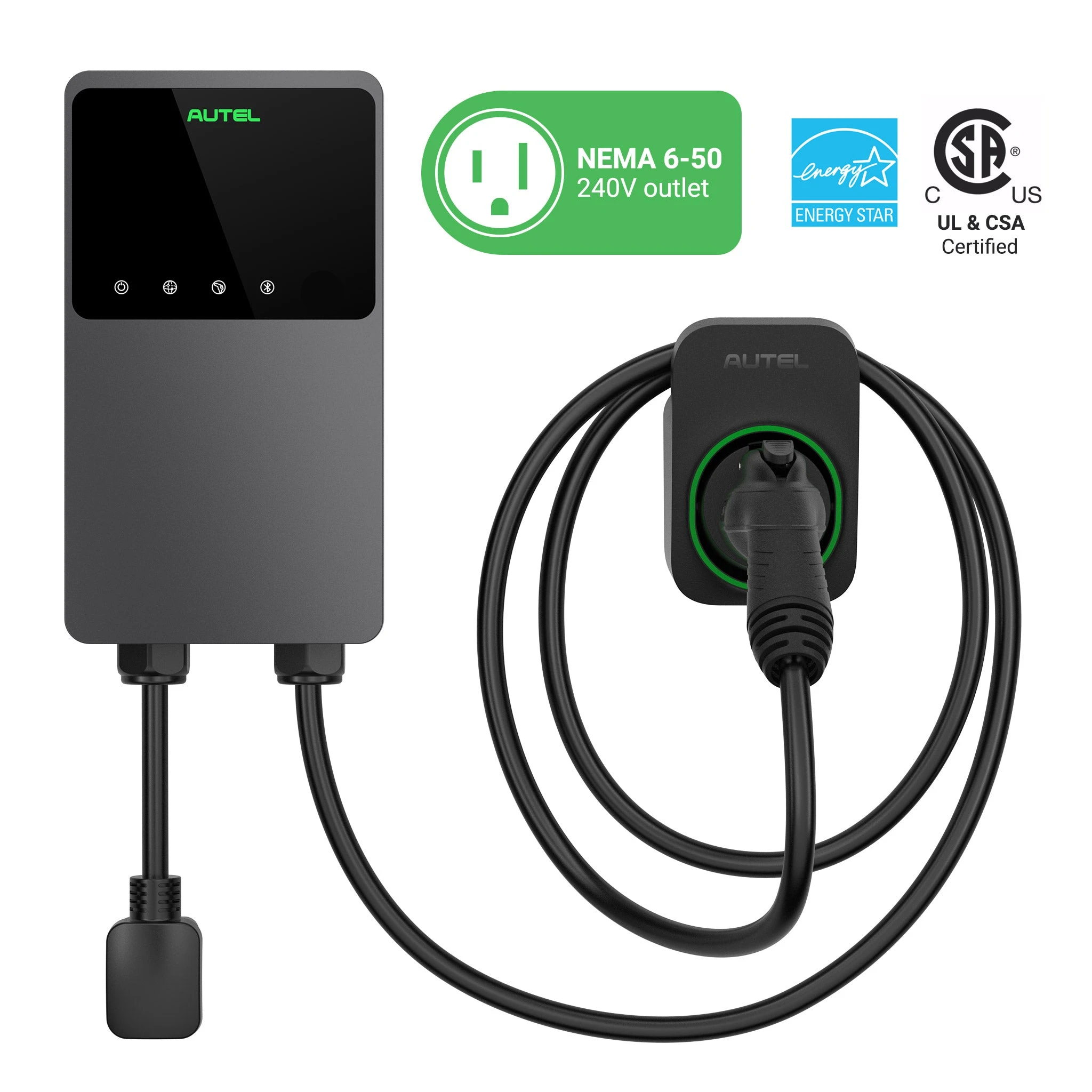 MaxiCharger AC Elite Home 40A - NEMA 6-50 - Portapistola separado
